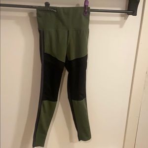 Green and black leggings